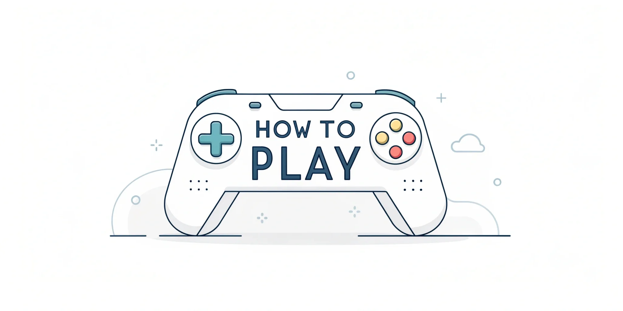 Illustration of game controls and a controller